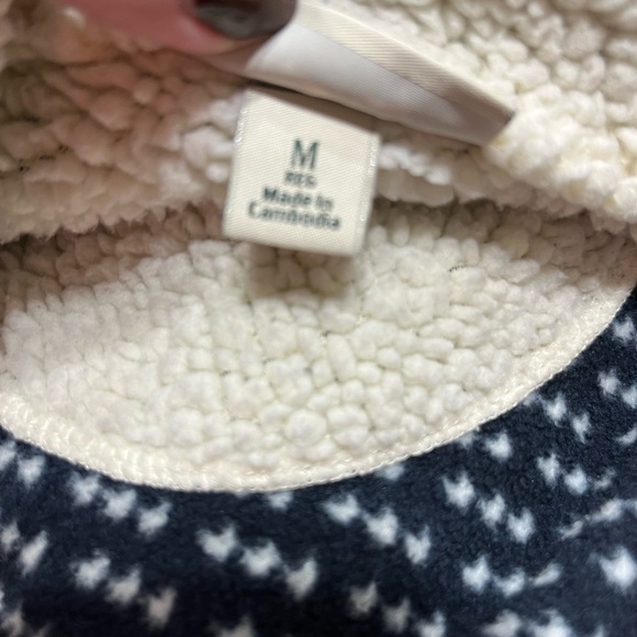 L.L. Bean Navy and White Teddy Jacket - Picture 7 of 7